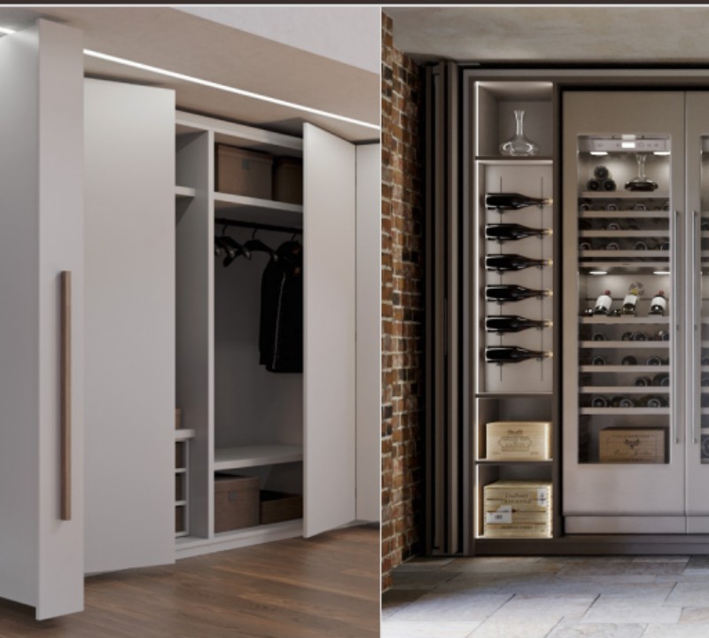 Cabinet-Integrated Hidden Doors